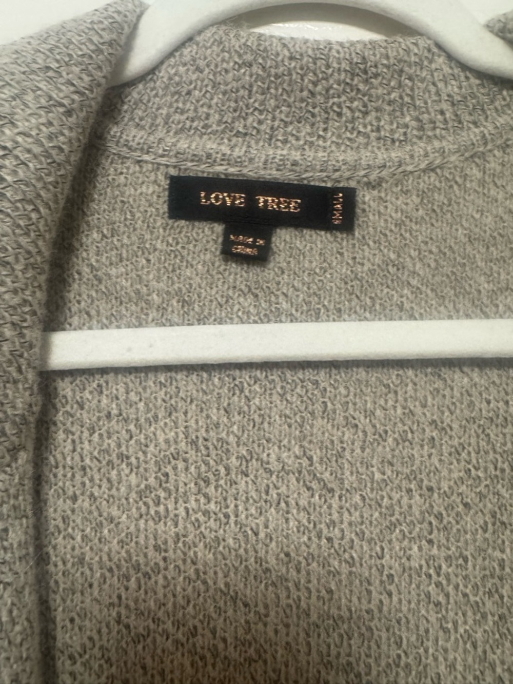 Love Tree Textured Knit Sleeveless Vest in Heather Taupe - Picture 5 of 11